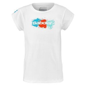 Babolat Childrens/Kids Paint Splatter Crew Neck Regular T-Shirt / White/Red/Blue